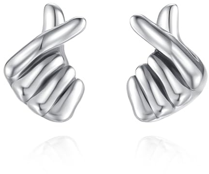 INFUSEU Frauen Ohrringe, 925 Sterling Silber Keltische Knoten/Claddagh/Kleeblatt/Totenkopf/Herzförmige/Drachen/Schwert Ohrringes Schmuck Geschenke für Frau