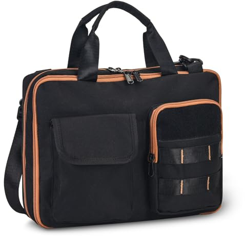 ZHIERNA Taktische Bibeltasche für Männer, Große Doppelschicht-Bibeltasche mit Mehrfachfächern, Tragetasche mit Griff und Abnehmbarem Schultergurt, Ideal als Geschenk für Männer und Frauen