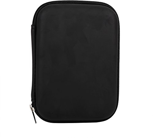 LUCKDANO Digital Storage Bag Digital Accessory Storage Bag, USB Flash Drive, Headphone, and Shockproof Portable Electronic Accessory, Dark Blue. (Black)