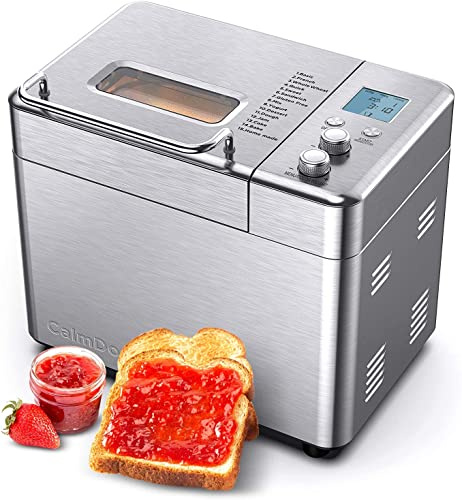 Macchina per il pane completamente automatica con scomparto automatico per ingredienti, macchina per il pane con tempo + 19 programmi, per yogurt/senza glutine