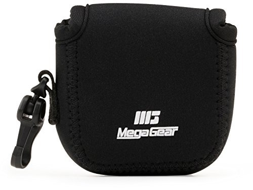 MegaGear MG1311 GoPro Hero 7, Hero 6, Hero 5, Sony DSC-RX0 Ultraleichte Kameratasche aus Neopren, mit Karabiner Haken - Schwarz