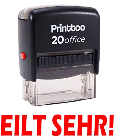 Printtoo EILT SEHR! Selbstfarber Stempel Buro stationar Bedrucktes Stamp - Rot