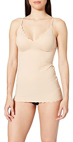 Skiny Damen Micro Essentials 084261 Unterhemd, Beige, 44