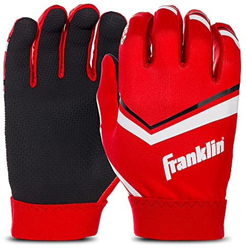 Franklin Sports Fußball-Empfänger-Handschuhe – Shoktak Jugend Handschuhe – Kinder Fußball-Empfänger-Handschuhe – High Grip Fußball-Handschuhe für Kinder
