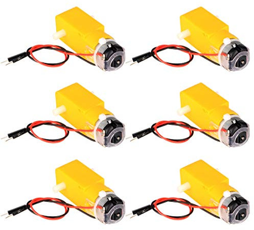 Gebildet 6pcs DC3V-12V Précâblé DC Moteur Adapté pour Voiture Jouet à Quatre Roues Motrices/Corps Robotique/Jouets d'avion. Numéro de lot: Double Axe 1:48