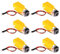 Gebildet 6pcs DC3V-12V Précâblé DC Moteur Adapté pour Voiture Jouet à Quatre Roues Motrices/Corps Robotique/Jouets d'avion. Numéro de lot: Double Axe 1:48