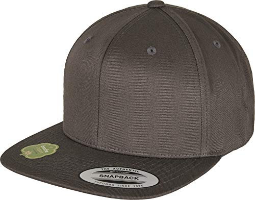 Flexfit Unisex-Adult 6089OC-Organic Cotton Snapback Baseball Cap, Darkgrey, one Size
