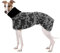 Whippet Winterpullover aus Fleece für Windhunde, warmes Fleece-Futter und verstellbare Bänder, für mittelgroße und große Hunde, Grau