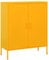 vidaXL Lagerschrank Sideboard Kommode Anrichte Stahlschrank Schrank Beistellschrank Mehrzweckschrank Bücherschrank Standschrank Senfgelb 80x35x101,5cm Stahl