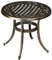 Outsunny Outdoor Garden Table, Cast Aluminium Patio End Table with Anti-slip Foot Pads for Garden, Patio, Balcony, 60 x 52.5cm, Bronze