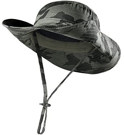 WTACTFUL Baumwolle Sonnenhut Herren UV Schutz Fischerhüte Faltbar Anglerhut Sonnenschutz Hut Outdoor Sommerhut Wanderhut Camping Reisen Angeln 03