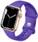 HdanMole Kompatibel mit Apple Watch Armband 38mm 40mm 41mm 42mm 44mm 45mm 46mm, Weiches Silikon Sport Armband Ersatz für iWatch Series 10 9 8 7 6 5 4 3 2 1 SE Herren Damen, Lila