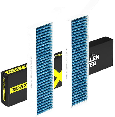 RIDEX PLUS 2x Innenraumfilter 424I0604P Pollenfilter Aktivkohle & Höhe: 30 Breite: 98 Länge: 259