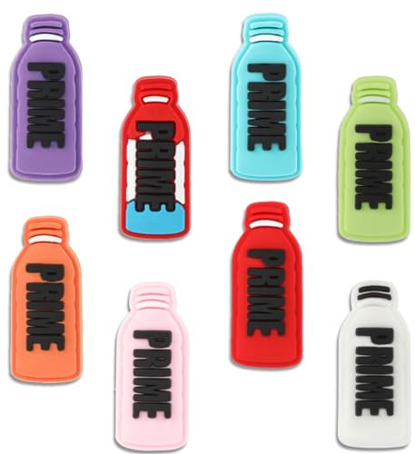 8pcs Bottle Shoe Charms for Croc, Prime Shoe Decoration Multicolored Shoe Decor Accessories DIY Craft Cute Sports Drink Charms for Jibbitz
