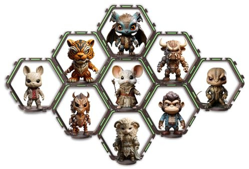 YODAR 9-teiliges Regal für Funko-Pop-Figuren, schwebende Regale, Display für Organizer und Dekoration, Sammlerstücke, Ausstellungsständer, Vitrine, leuchtet bei Nacht