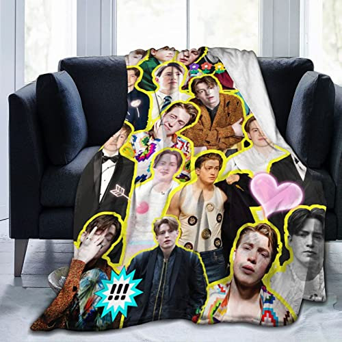 Vixenique Connor Deckenset, weich und bequem, Woll-Fleece, Überwurfdecken für Sofa, Büro, Auto, Camping, Yoga, Reisen, Heimdekoration, gemütlich, Plüsch, Stranddecke, Geschenk
