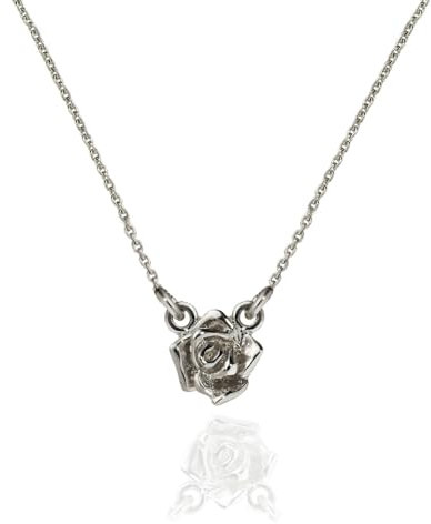 UNALOE SEDUCENTI EMOZIONI Collana Donna Argento 925, Collana con ciondolo rosa per donne ragazze regalo compleanno anniversario...con confezione regalo misura regolabile (Silver)