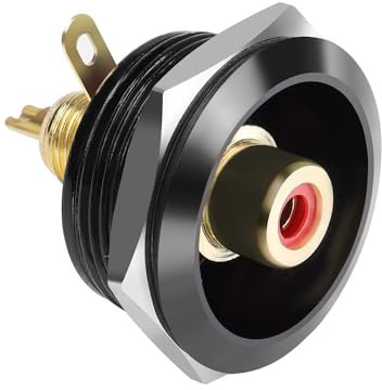QIANRENON Adaptateur AV femelle fileté plaqué or pour amplificateur de haut-parleur phono S/PDIF TV (rouge)