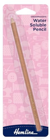 H299 Dressmaker's Water Soluble Pencil for Marking On Dark Fabrics White Marker Can Be Brushed Off Or Wipes Off with Damp Cloth