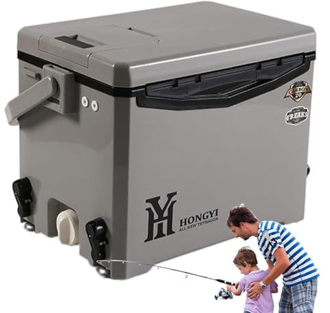 Fulenyi Cofre de Hielo portátil - Nevera aislada Ultraligera,Enfriador Duro, Cofre de Hielo para Viajes, Bebidas, Barco, Pesca, Bebida, Barbacoa, Picnic