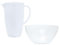 2 Litre Water Jug Pitcher Reusable Drinkware & Bowl | Bubble Effect Plastic Salad Bowl & Juice Pitcher Garden Drinks Jug with Lid | Outdoor Bowl & Picnic Water Pitcher Jug