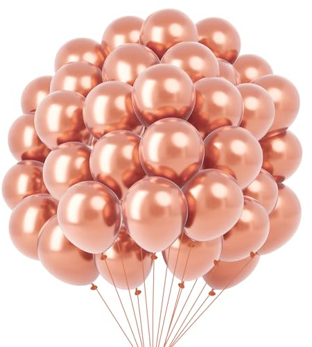 Luftballons Rosegold 100 Stück Rosa Hochzeit Metallic Ballons Dekoration Bunte Luftballons Mädchen Pinke Ballon Dame
