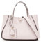 GUESS Damen Keandra Girlfriend Satchel Schulranzen, Tragegriff Oben, Stein-Logo