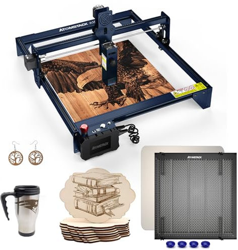 ATOMSTACK A10 Pro 50W Lasergravurmaschine mit F2 Wabenplattform, 10W Leistung Lasergravurmaschine 0,08 mm² Fokussierter Laser Cutter für Sperrholz Acryl Papier Leder