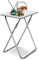 Huhote Beistelltisch Klappbar, Klappbar Tablett Tisch,Kleiner tabletttisch, klapptisch Snack Tisch, Foldable Table, Kleiner Beistelltisch Outdoor, Für Wohnzimmer,weiß, 37x47x66cm