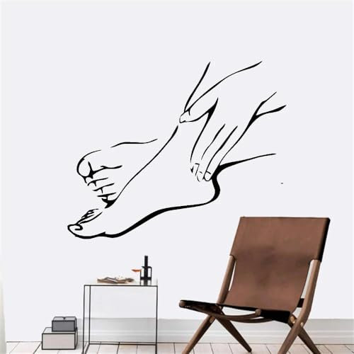 DangHui Fußpflege-Poster, motivierender Wandaufkleber, Abnehmbarer Vinyl-Wandaufkleber, geeignet für Schönheitssalon, Hintergrund-Wanddekoration, Wandaufkleber 57x70cm