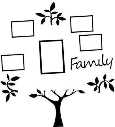 AUTSUPPL Family Tree Wall Sticker Photo Frame Decor Wall Art Stickers for Boys and Girls Boys