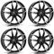 4x Rial Felgen Alufelgen Lucca 7.5Jx17 ET45 5x108 diamant-schwarz frontpoliert kompatibel mit FORD C-Max Focus Kuga Galaxy Mondeo Puma Puma ST S-Max Transit To