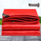 Abdeckplane Wasserdicht Plane mit Ösen 3.6 x 3.6 m 500 G/M² mit Ösen mit Zusätzlicher Eckverstärkung Silofolie, Abdeckfolie, Gartenfolie für Gartenmöbel, Pool, Auto, Trampolin, Rot