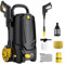 Tacarlha Pressure Washer, 1200W 110bar 390L/H Electric Jet Washer, Snow Foam pressure washer with Adjustable Spray Nozzle, High Power Washers for patio/car/Garden/Yard/Fences/Driveways UK
