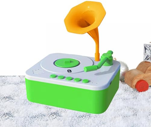 Tocadiscos de juguete, tocadiscos para niños - Juguetes musicales de gramófono para niños,Tocadiscos de gramófono, reproductor de música Story, juguetes para niños pequeños con 96 tarjetas, actividade