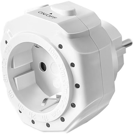 KHIYQILO Temporizador de Cuenta Regresiva, Enchufe Programable con 12 Ajustes, Indicador Luminoso, Temporizador Eléctrico 3680W 16A para Interior, Apagado Automático