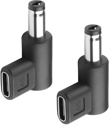 GINTOOYUN 2PCS 5V DC Power Connector Adapter 90 Grad Winkel Buchse USB C auf Stecker DC 5.5mm x 2.1mm Konverter 5V USB Typ C Eingang auf DC5521 Ausgang Adapter (5V)