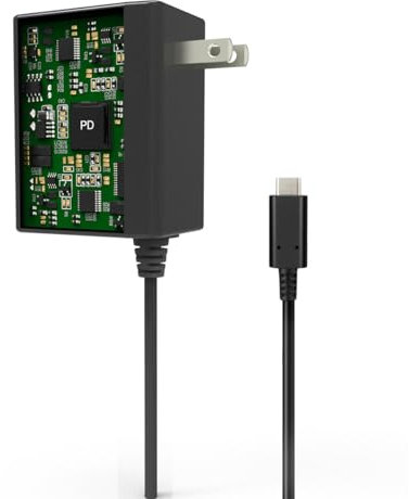 NEUTYPECHIC Cargador para Nintendo Switch, 39W Adaptador de Corriente con Cable Switch de 1.5M 5FT, Compatible con Nintendo Switch, Switch Lite, Switch OLED, Switch Deck Dock y Switch Pro Controller