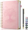 Notizbuch A5, Hardcover Spiral Notizbuch mit Stift, Journal mit 100gsm 240 Seiten Dickes Tintenfestes Papie, Notizblock für Erwachsene Arbeit, Schreiben, Notizen, Lernen, Reisen, 14.5 x 21 cm-Rosa