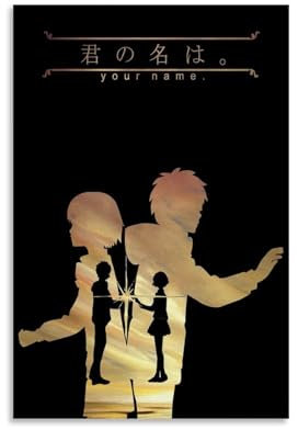CSFWRUKL Anime Poster Kimi No Nawa Your Name Poster Dekorative Malerei Leinwand Wandkunst Wohnzimmer Poster Schlafzimmer Malerei,Wandkunst Bilddruck Moderne Familienzimmer Dekor 24x36inch(60x90cm)