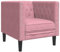 QJBSAVVA Poltrona Salotto Divano Letto Piccolo Divanetto da Giardino Divano da Giardino da Esterno - Poltrona Chesterfield Rosa in Velluto per Camera Da Letto Esterno Salotto Interno