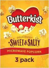 Butterkist Microwave Popcorn, 60g Bags (10 x 3 x 60g (30 Bags Total), Sweet-And-Salty)