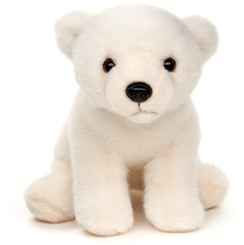 Uni-Toys - Eisbär Junges, sitzend - 19 cm (Höhe) - Plüsch-Bär, Polarbär - Plüschtier, Kuscheltier