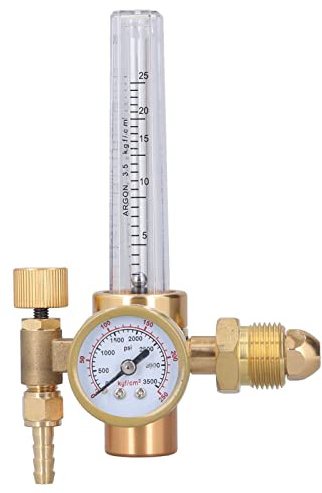 Argon Flowmeter Regulator, Welder Gas Regulator Gauges Argon Flow Meter Valve MIG Flowmeter Brass Welding Accessory