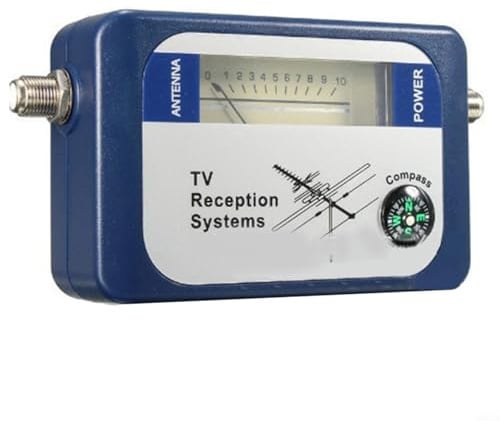Sileduove Kompakter DVB-T-TV-Signalfinder mit eingebautem Kompass und digitalem Messgerät für genaue terrestrische Antenneninstallation und Signalstärkenanzeige