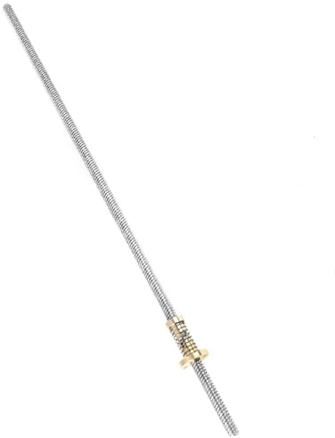 Oumefar T8-Edelstahl-Gewindestange mit Spielfreier Mutter für 3D-Drucker, | 8 Mm Durchmesser, 2 Mm Steigung, Sehr Empfehlenswert für -Graviermaschinen (400mm)