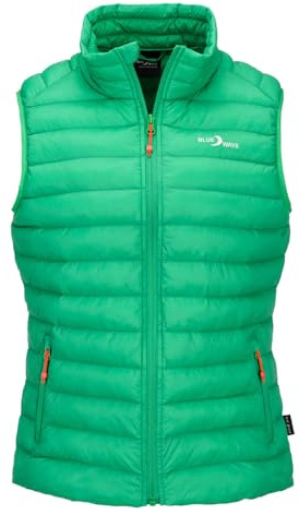 Blue Wave Damen Steppweste Olivia mit Stehkragen - Gesteppte Weste packable inkl. Packbeutel in Marine Größe 42