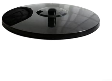 Qualoramall Weighted Standing Fan Base Round Replacement Floor Fan Foot with 3.8cm Mounting Hole Anti-Tip Stand Support Pole for Home Office 40x40cm White(black)