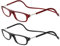 TBOC Pack: Lesebrille Lesehilfe für Herren Damen – (Zwei Einheiten) Dioptrien +2.00 Bordeaux und Schwarz Fassung Stärke PC Handy Faltbar Frau Mann Magnetverschluss Clip Alterssichtigkeit Presbyopie