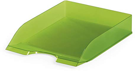 Durable Briefablagen (Basic, für Format DIN A4 bis C4, stapelbar) 6 Stück, grün transparent, 1701673017